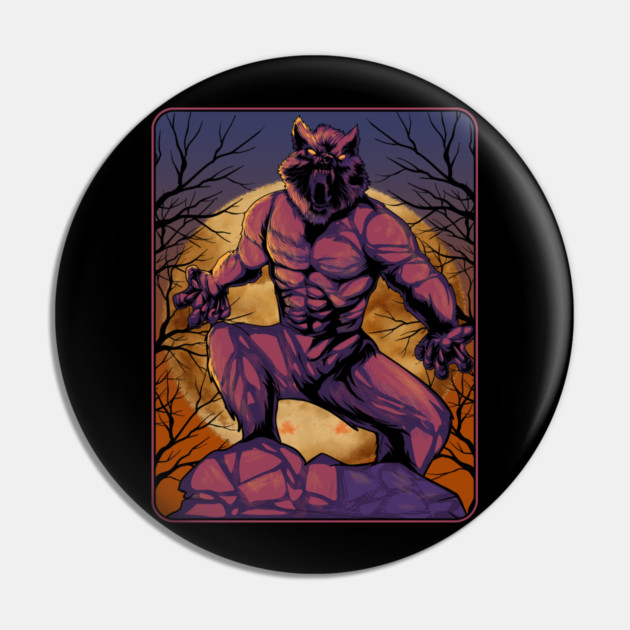 Anime Werewolf Halloween Design Pin by creative
