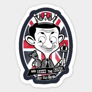God save the king Bean Sticker