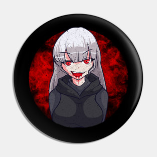 Anime Vampire Girl Halloween Design Gift Pin