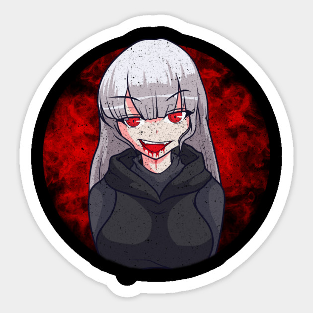 Anime Vampire Girl Halloween Design Gift Magnet by creative