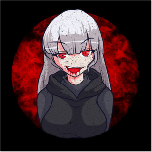 Anime Vampire Girl Halloween Design Gift Posters and Art