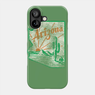 Arizona Cactus Vintage Travel Decal Phone Case