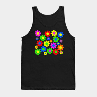 Hippie Flower Daisy Spring Pattern Tank Top