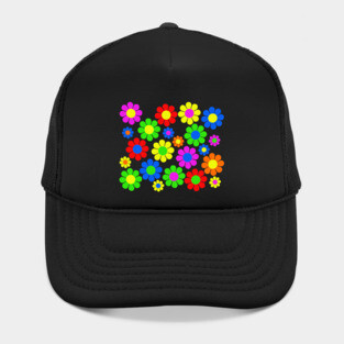 Hippie Flower Daisy Spring Pattern Hat