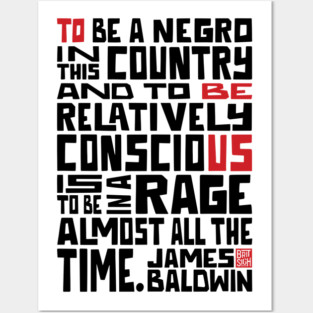 James Baldwin Quote - Black Lives Matter Posters and Art