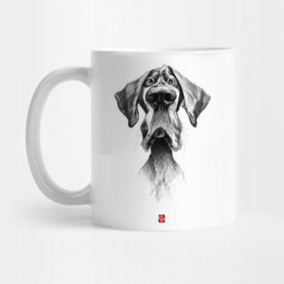 Sketchy Black Dog Mug