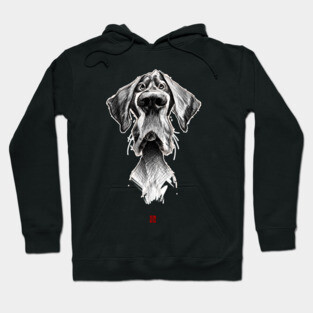 Sketchy Black Dog Hoodie