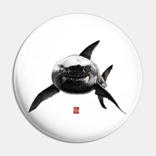 Sketchy Shark Pin