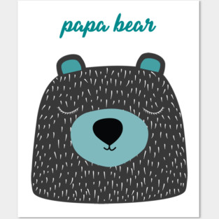 Blue Papa Bear Posters and Art