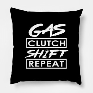 Gas Clutch Shift Repeat Pillow