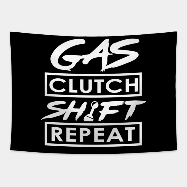 Gas Clutch Shift Repeat Tapestry by enrynz