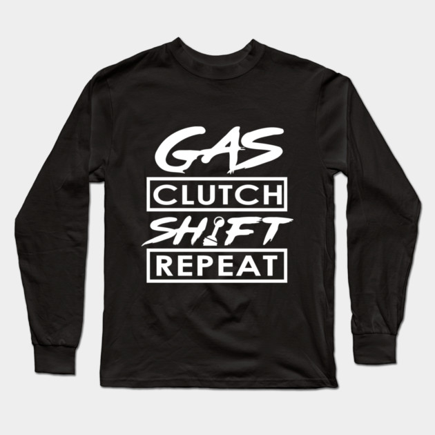 Gas Clutch Shift Repeat Long Sleeve T-Shirt by enrynz
