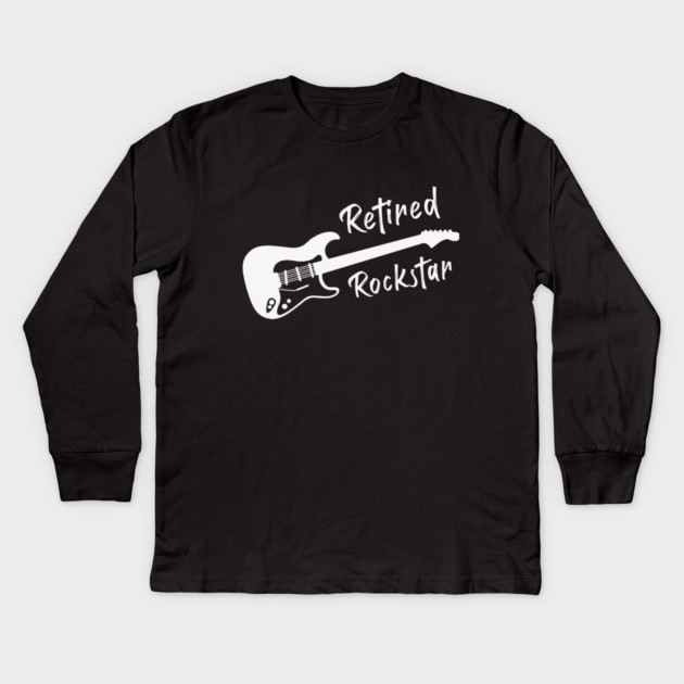 Retired Rockstar Kids Long Sleeve T-Shirt by enrynz