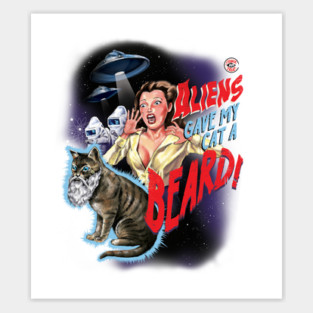 Aliens Gave My Cat a Beard Sticker