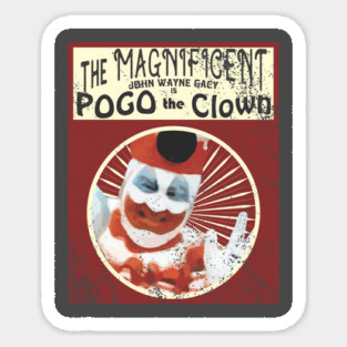 John Wayne Gacy Pogo The Clown - Serial Killers - True Crime Sticker