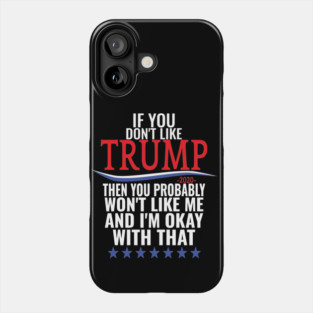 If you don't like TRUMP then you probably won't like me Phone Case
