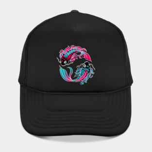 Pink and Teal Koi Fish Hat