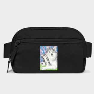 Husky dog art Bag