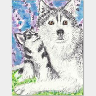 Husky dog art Posters and Art