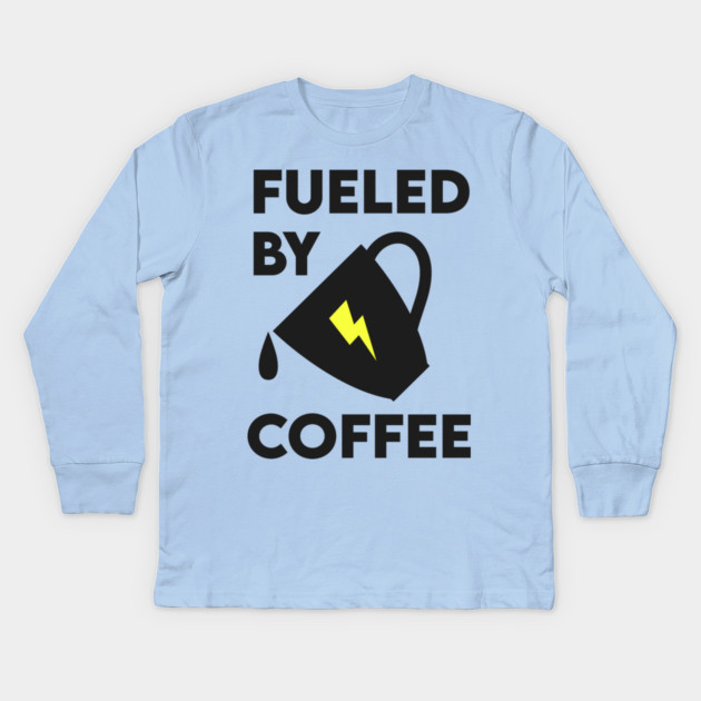 Fueled by Coffee Kids Long Sleeve T-Shirt by enrynz