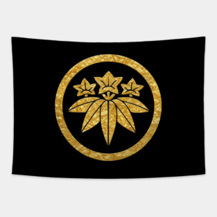 Japanese Mon Sasa Rindo Tapestry