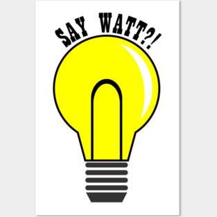 Yellow lightbulb Posters and Art