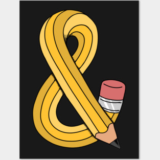 Pencil Ampersand Posters and Art