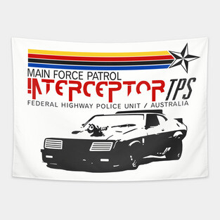 Car Ford Falcon V8 The Pursuit Special Interceptor from the movie Mad Max Tapestry