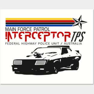 Car Ford Falcon V8 The Pursuit Special Interceptor from the movie Mad Max Posters and Art