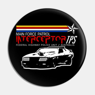 Car Ford Falcon V8 The Pursuit Special Interceptor from the movie Mad Max Pin