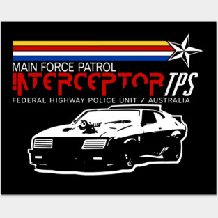 Car Ford Falcon V8 The Pursuit Special Interceptor from the movie Mad Max Posters and Art