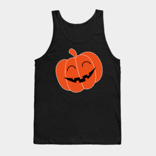 Halloween costume smiling pumpkin face Tank Top
