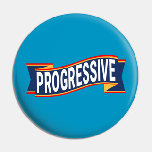 Progressive Liberal Democrat Banner Logo Pin