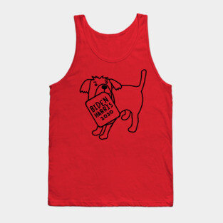 Backprint Dog with Biden Harris Sign Outline Tank Top