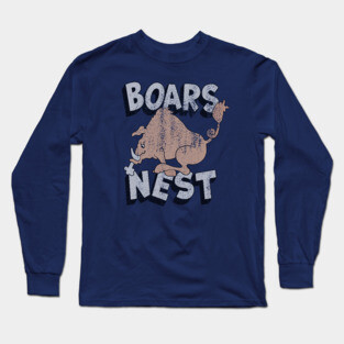 Boars Nest Sign (Stacked Layout) Long Sleeve T-Shirt