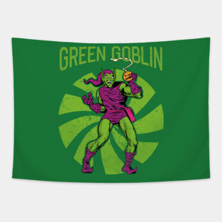 Retro Green Goblin Tapestry