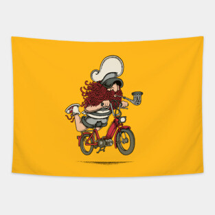 Moped Sailor Tapestry