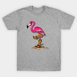 Flamingo in Cowboy Boots T-Shirt