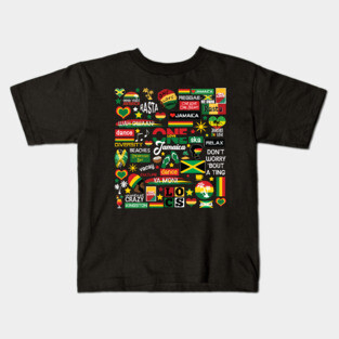Jamaica One Love Culture Pattern Kids T-Shirt