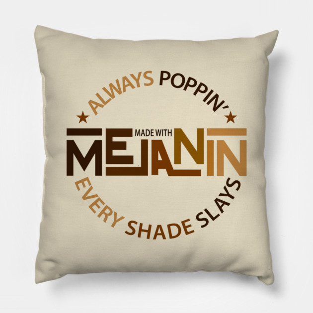 Made With Melanin | Black Woman | African American | Black Lives Pillow by UrbanLifeApparel