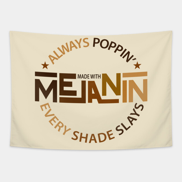 Made With Melanin | Black Woman | African American | Black Lives Tapestry by UrbanLifeApparel