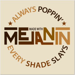 Made With Melanin | Black Woman | African American | Black Lives Posters and Art