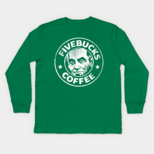 Fivebucks Coffee vintage Kids Long Sleeve T-Shirt