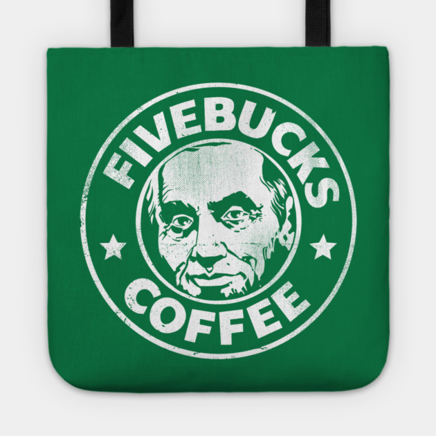 Fivebucks Coffee vintage Tote by John Wigger