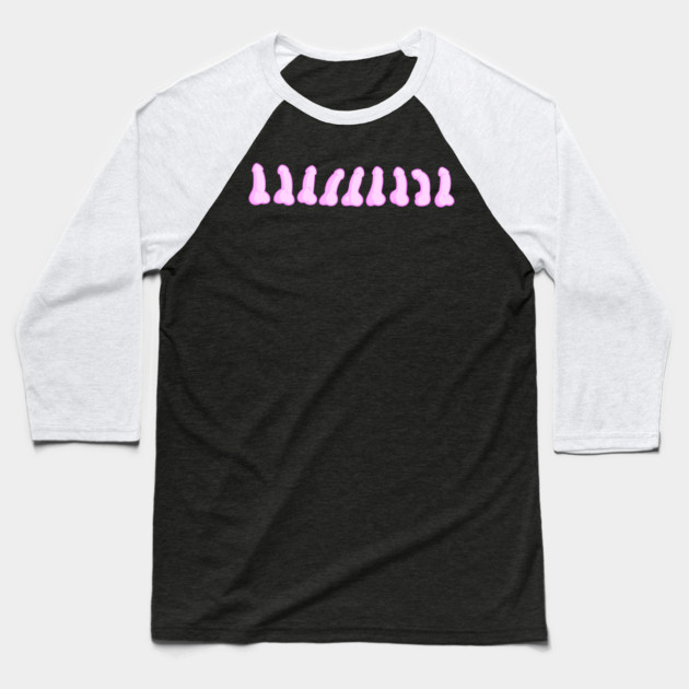 Magical marching dildos Baseball T-Shirt by John Wigger