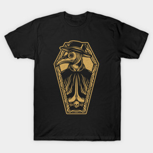 Plague Doctor Coffin Tattoo Art T-Shirt