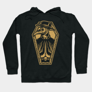 Plague Doctor Coffin Tattoo Art Hoodie