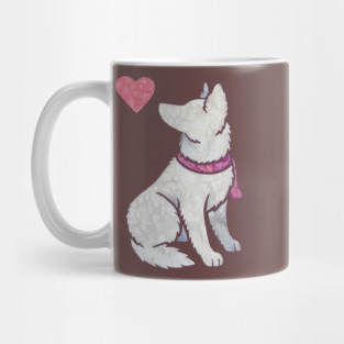 White Shepherd watercolour Mug