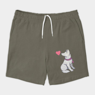 White Shepherd watercolour Shorts