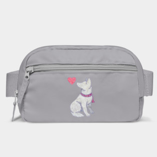 White Shepherd watercolour Bag